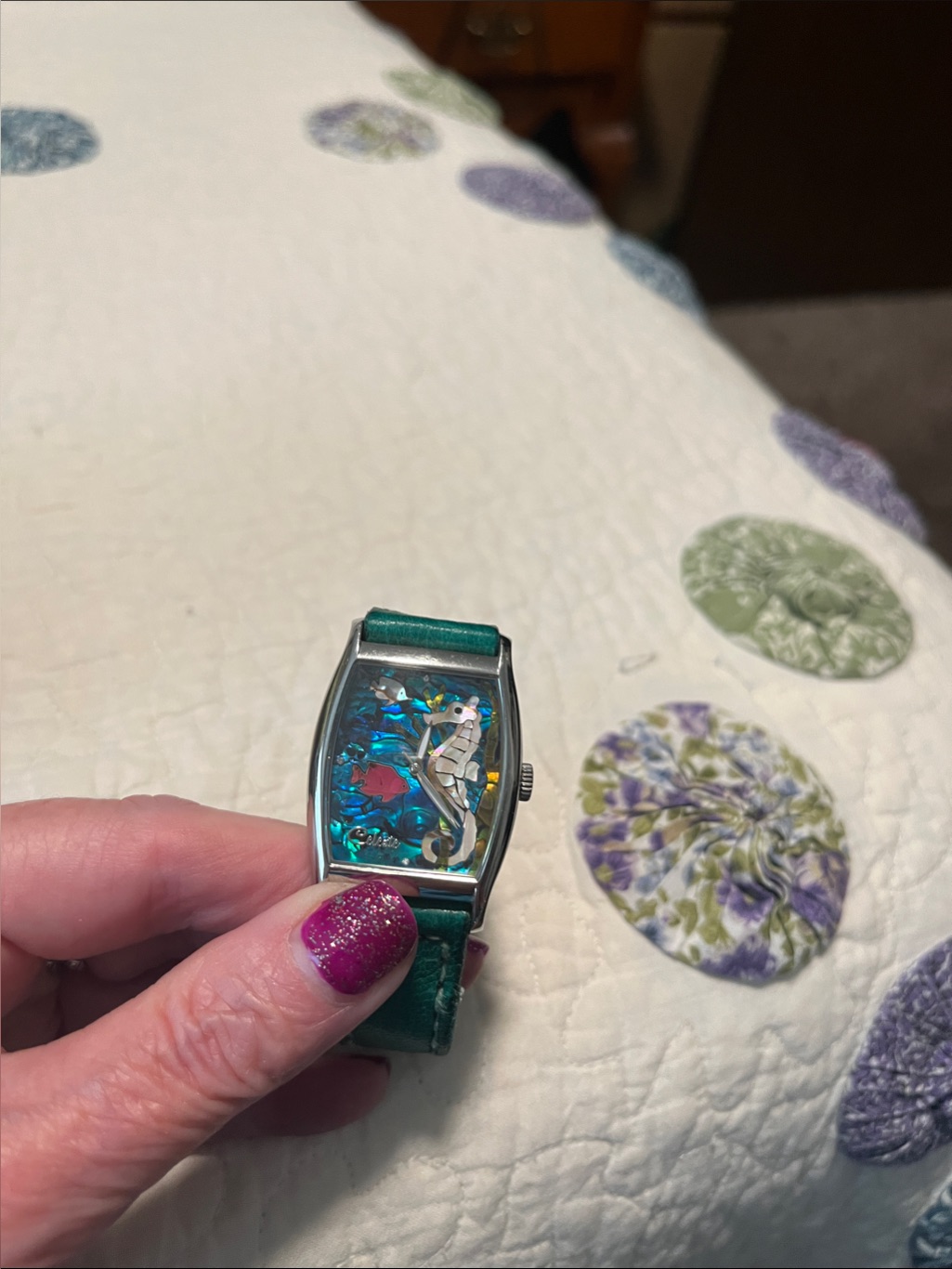 Green Seahorse Dial Women's Watch
